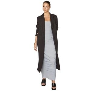 NWT SNDYS Noella Long Blazer Duster Black Women's XL Jacket‎ Oversized